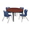 Regency Tables > Height Adjustable > Round Mobile Table & Chair Sets, 36 W, 36 L, 23-34 H, Cherry TB36RNDCHAPCBK45NV - alternate 1